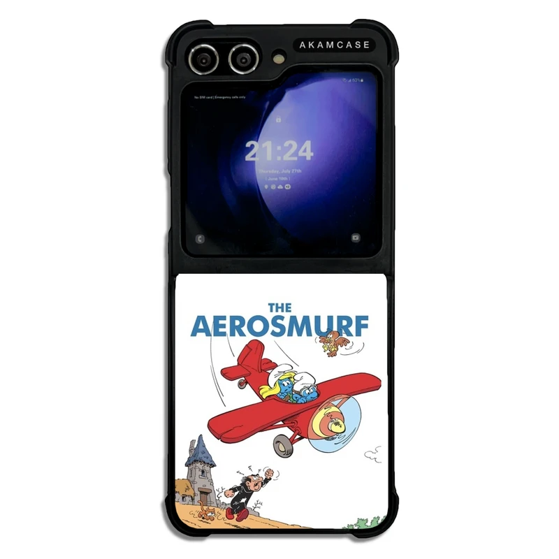کاور آکام مدل AMC-WSGZFLIP5-SMURFS-23 مناسب برای گوشی موبایل سامسونگ Galaxy Z Flip 5