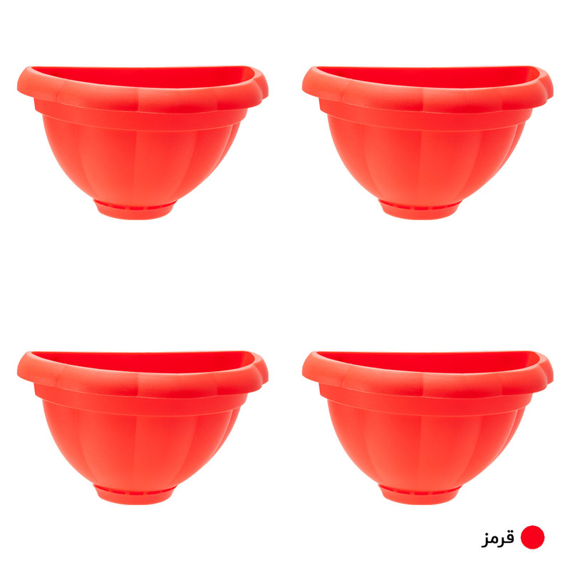 گلدان دیواری مدل پلاستیکی کد 425 مجموعه 4 عددی