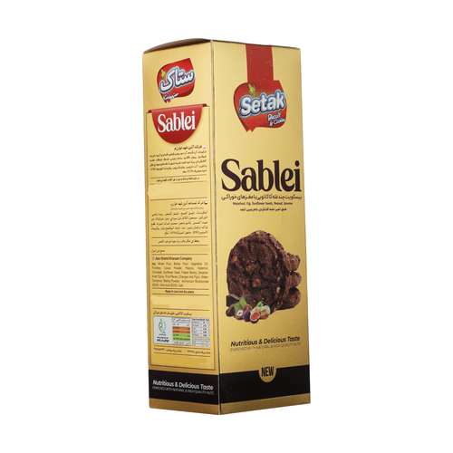 بيسکويت چند غله کاکائويی با مغزهای خوراکی ستاک - 280 گرم