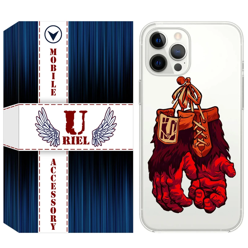 کاور یوریل مدل Clear کد 77 طرح دستکش مناسب برای گوشی موبایل اپل iPhone 12 Pro Max