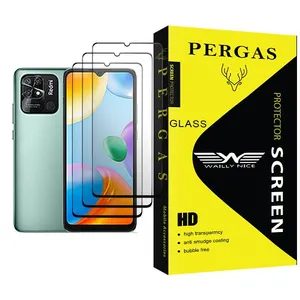 Waily Nice Pergas Glass MIX003 Screen Protector For Xiaomi Redmi 10C Pack Of 3
