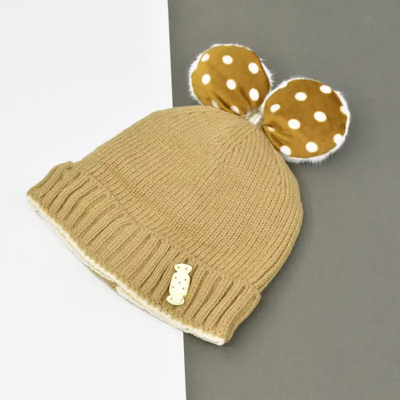 کلاه بافتنی بچگانه مدل پوپو کد 3885