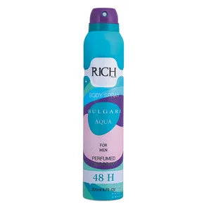 اسپری دئودورانت بدن مردانه ریچ مدل BULGARI AQUA حجم 200 میلی لیتر