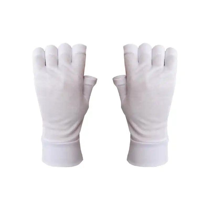 دستکش زنانه سیلکا مدل نیم انگشتی کد 1099 رنگ سفید