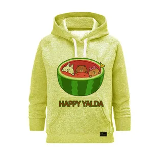 هودی زنانه مدل یلدا مبارک کد J18 رنگ لیمویی