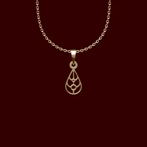 گردنبند طلا 18 عیار زنانه مدوپد مدل هندسی کد HH2-1-1205