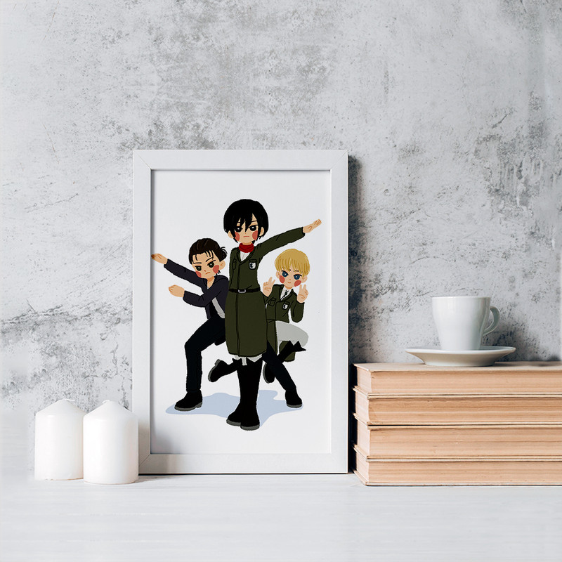 تابلو خندالو مدل ارمین میکاسا ارن انیمه اتک آن تایتان Attack on Titan کد 18595