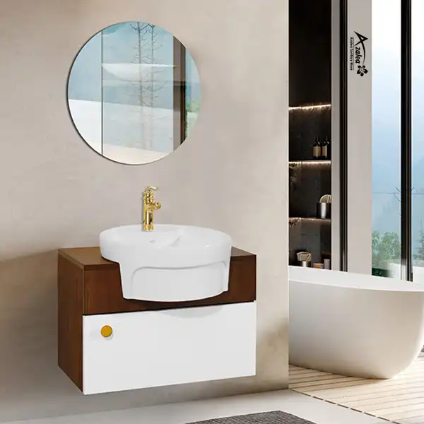 ست کابینت و روشویی آزالیا مدل M13C به همراه آینه
