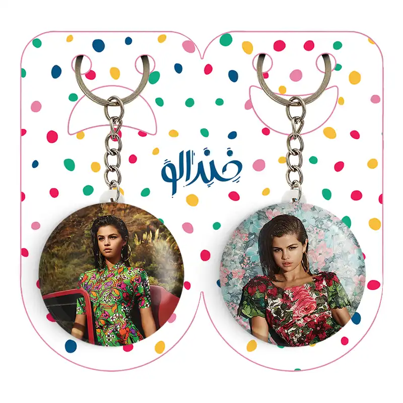 جاکلیدی خندالو مدل سلنا گومز Selena Gomez کد 1921219213 مجموعه 2 عددی