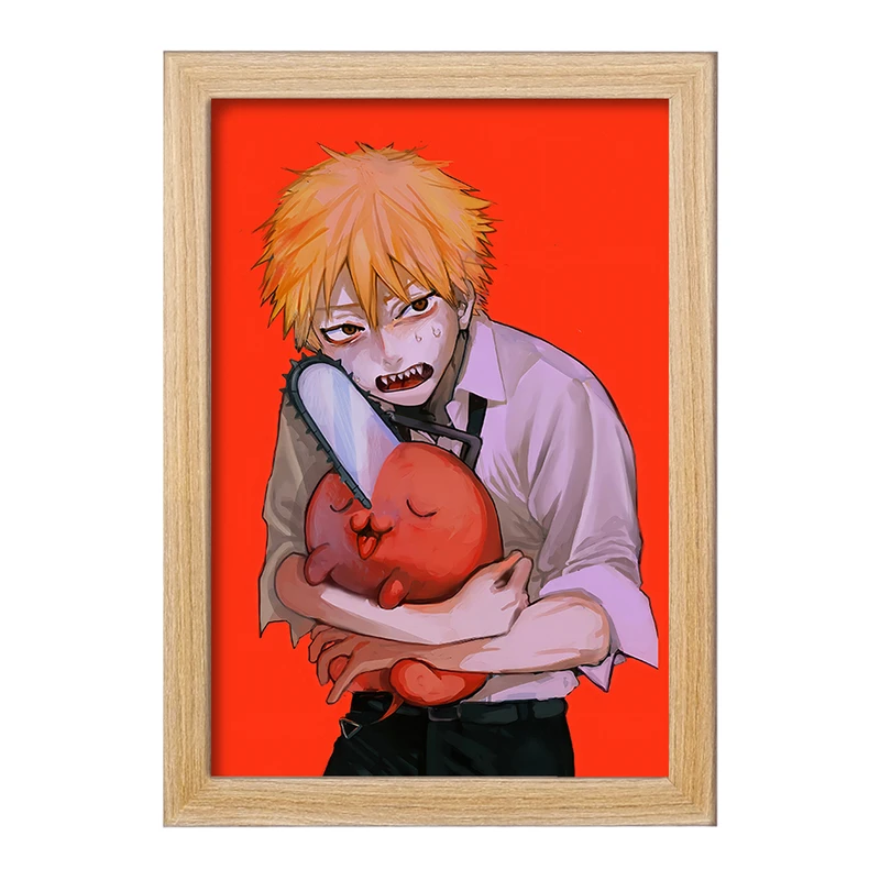 تابلو خندالو مدل دنجی و پوچیتا انیمه مرد اره ای Chainsaw Man  کد 17838