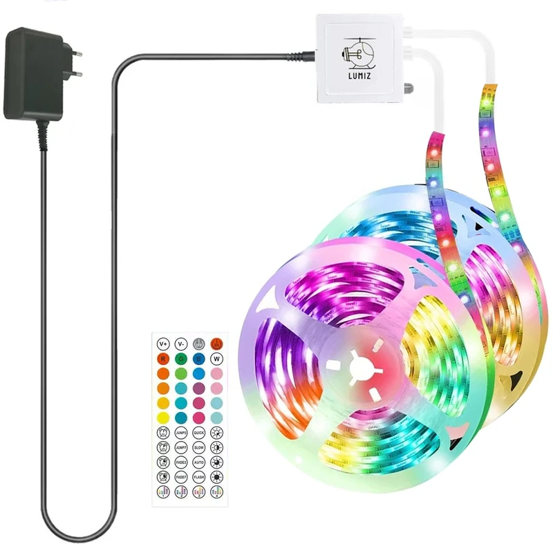 ریسه ال ای لومیز مدل SmartStrip-44key-40m bluetooth به همراه ریموت