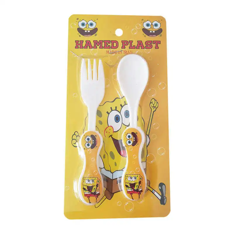 ست 3 تکه ظرف غذای کودک مدل باب اسفنجی کد Rbay