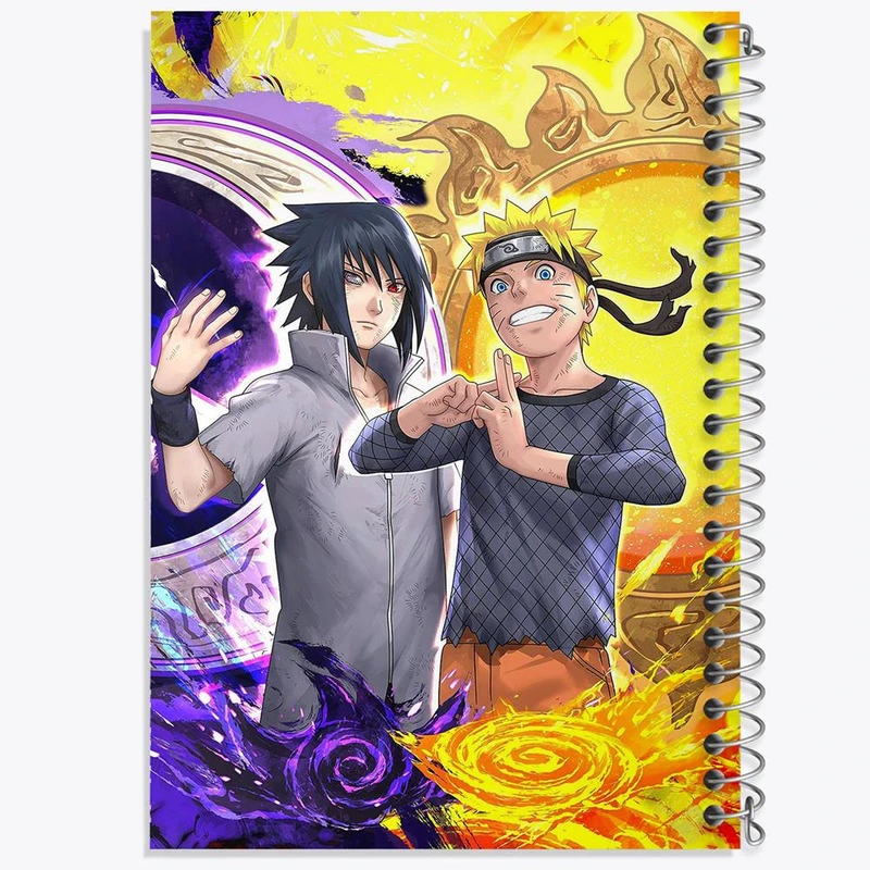 دفتر شطرنجی 50 برگ خندالو طرح اوزوماکی و ساسکه انیمه ناروتو Naruto کد 4914