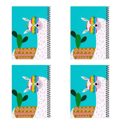 دفتر مشق مدل لاما فانتزی بسته 4 عددی