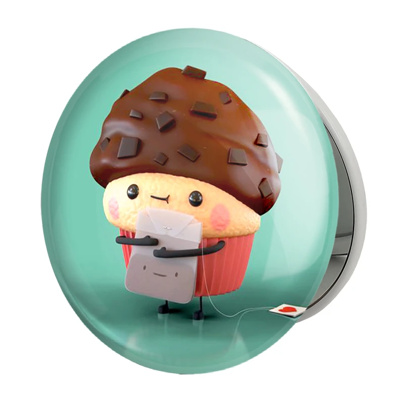 آینه جیبی خندالو طرح کاپ کیک مدل تاشو کد 28830