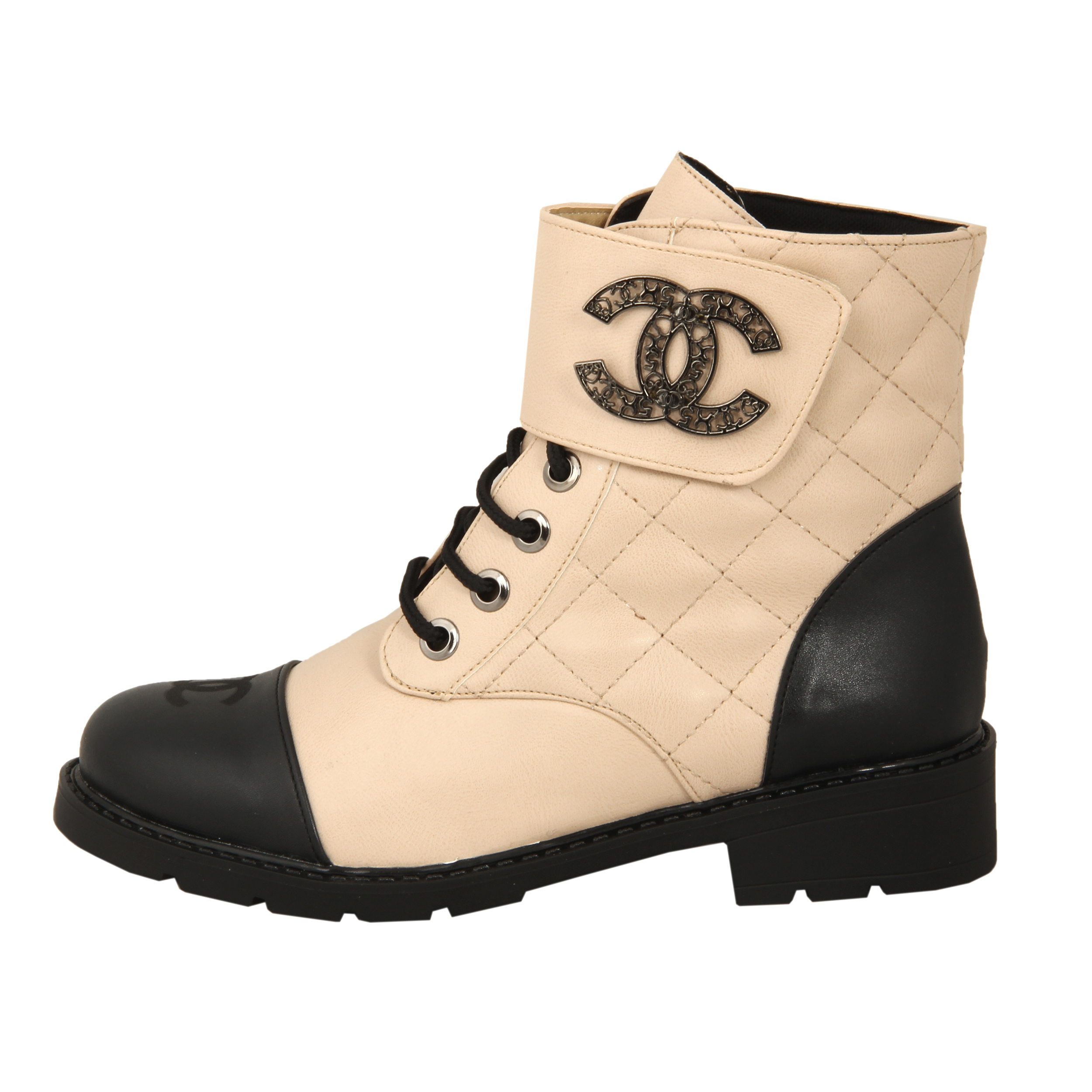 نیم بوت زنانه کد 672 رنگ کرم