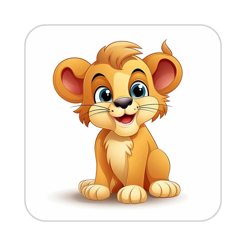 زیر لیوانی کاکتی طرح حیوانات کارتونی مدل mp27496