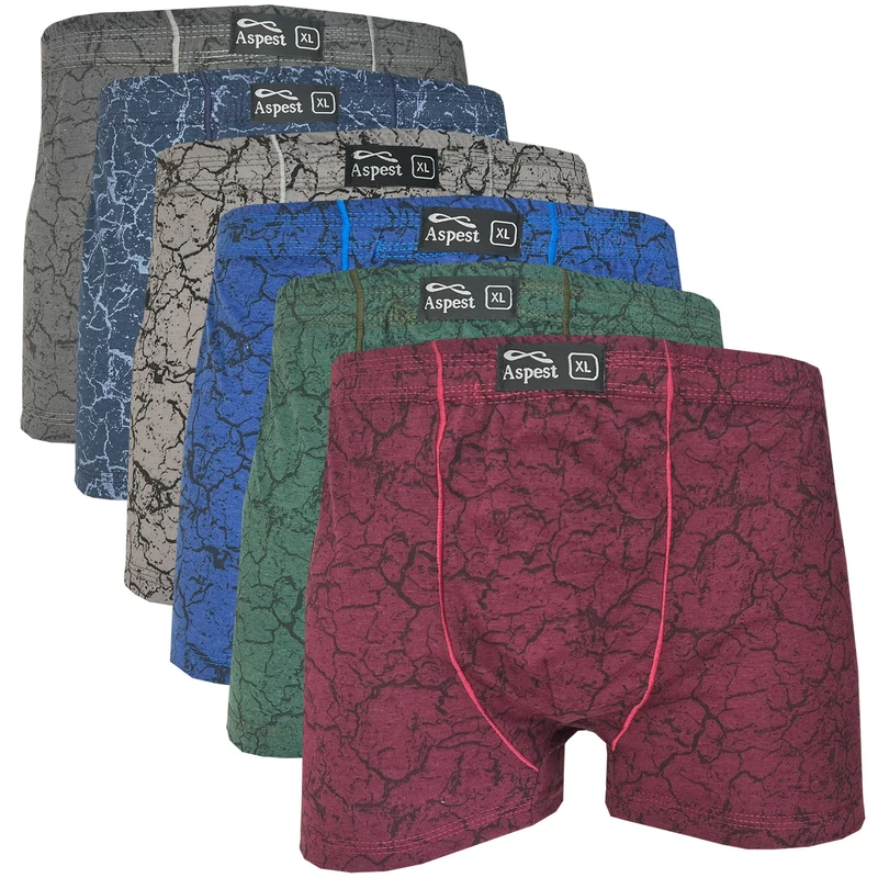 شورت پادار مردانه اسپست مدل ASP-BXSTN-6COL مجموعه 6 عددی