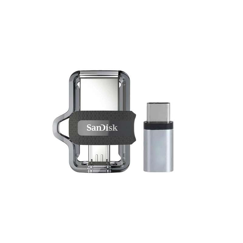 فلش سن دیسک مدل Ultra Dual Drive m3.0 ظرفیت 128 گیگابایت با رابط Type-C فلش سن دیسک مدل Ultra Dual Drive m3.0 ظرفیت 128 گیگابایت با رابط Type-C