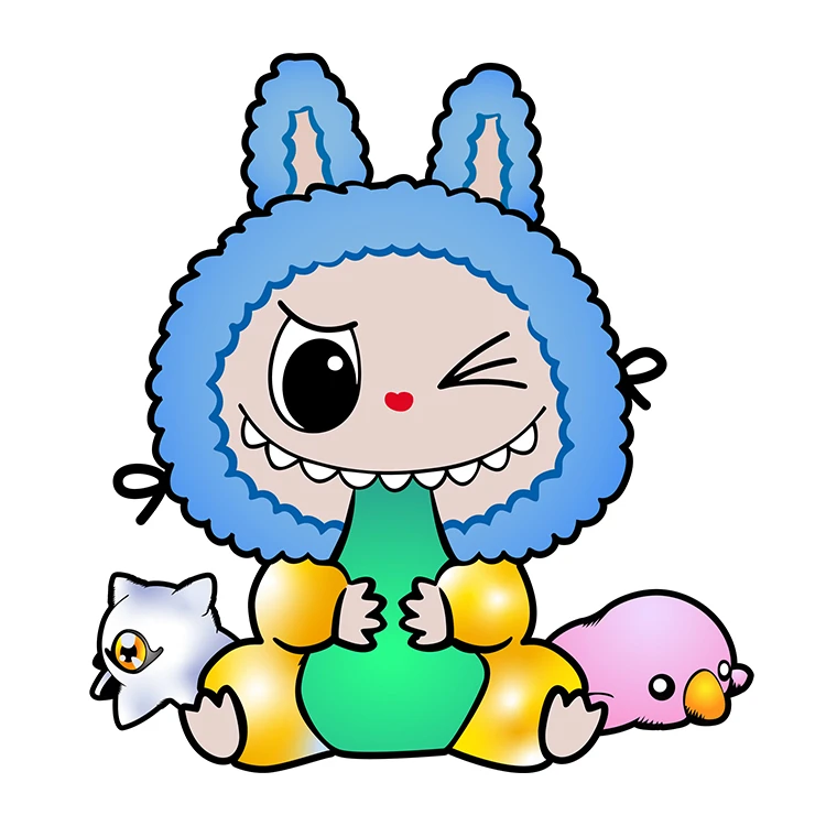 استیکر پارچه و لباس پاد آفرین مدل عروسک لبوبو کد S1179