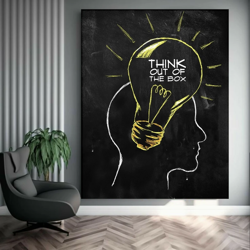 پوستر دیواری طرح فکر فراتر مدل نقاشی ساده کد BK23203