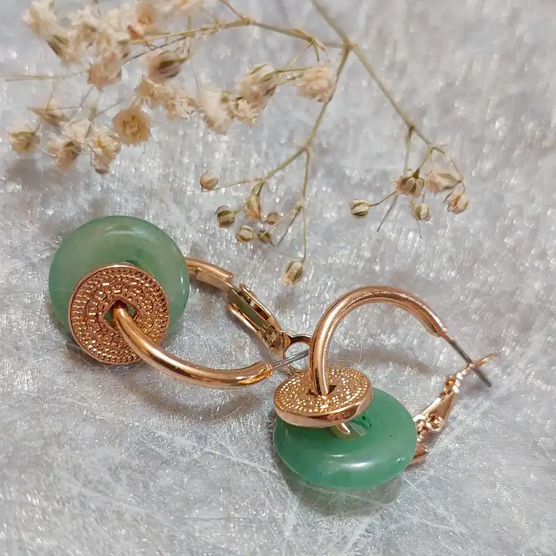 گوشواره زنانه آی ام مدل آونتورین کد B