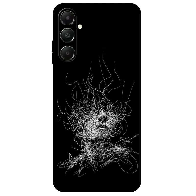 کاور مگافون طرح اسکچ صورت مدل 7423 مناسب برای گوشی موبایل سامسونگ Galaxy A05S