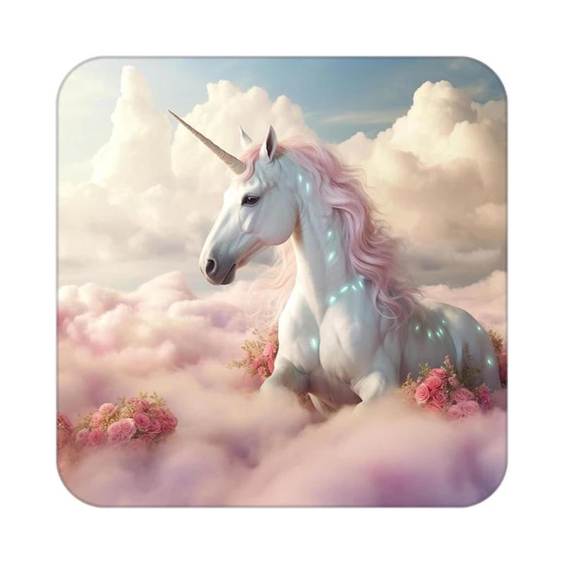 زیر لیوانی کاکتی طرح اسب تک شاخ و یونیکورن مدل mp32552