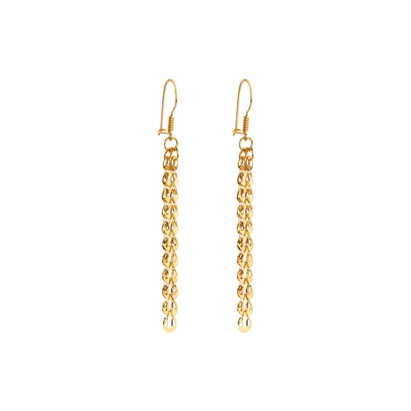 گوشواره طلا 18 عیار زنانه طلای کامک مدل لیزرکات