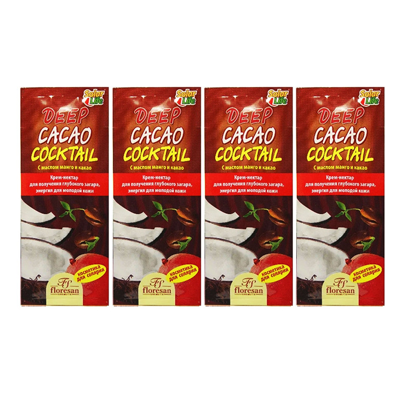 لوسیون برنز کننده فلورسان مدل DEEP CACAO COCKTAIL حجم 15 میلی لیتر بسته 4 عددی