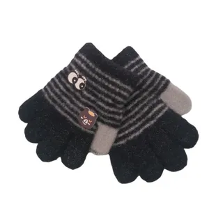 دستکش بافتنی بچگانه مدل عروسکی Blac01