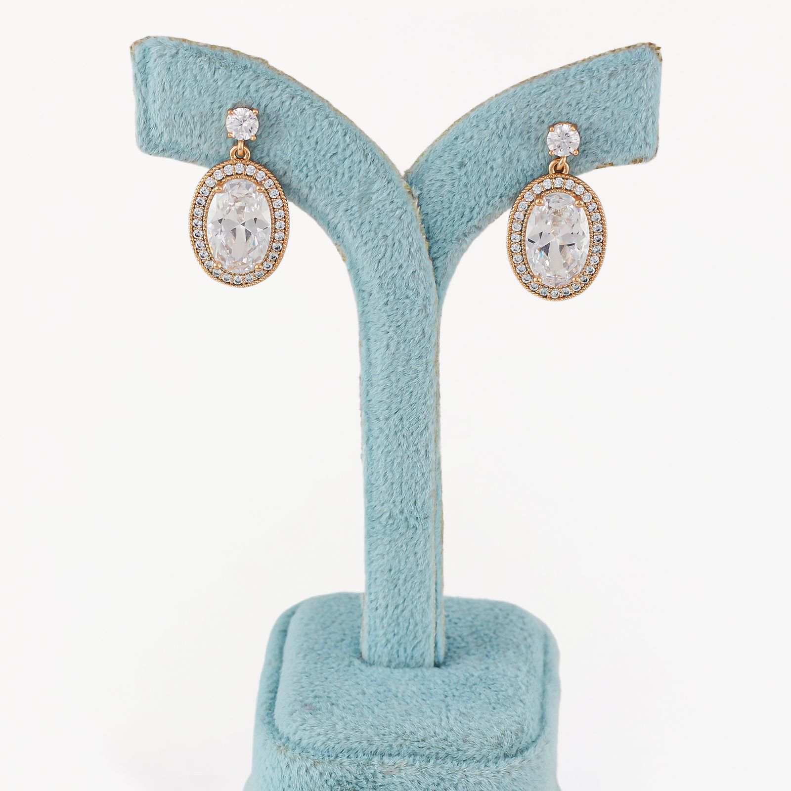 گوشواره زنانه ژوپینگ مدل جواهری کد AAC1023 - - 4