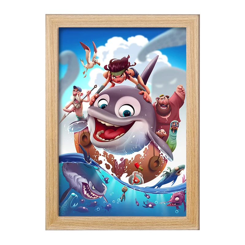 تابلو خندالو مدل انیمیشن پسر دلفینی کد 26709