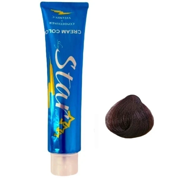 رنگ مو استار شماره 4.1 حجم 120 میلی‌لیتر رنگ قهوه‌ای خاکستری