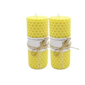 شمع مدل موم عسل بسته 2 عددی