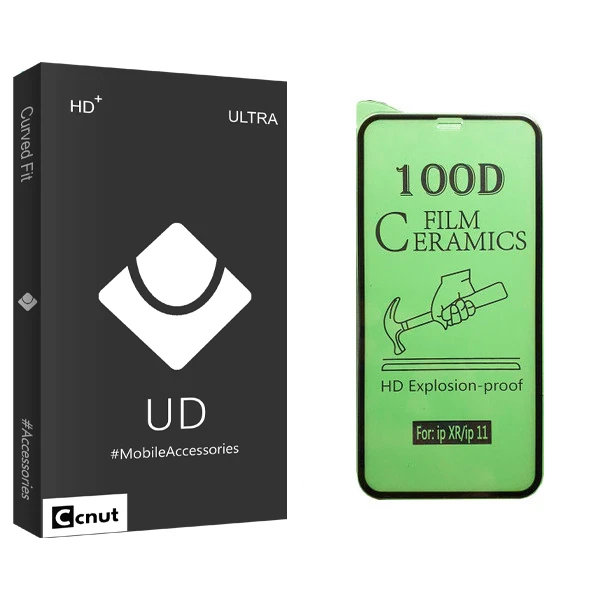 محافظ صفحه نمایش سرامیکی کوکونات مدل UD Black مناسب برای گوشی موبایل اپل iPhone 11