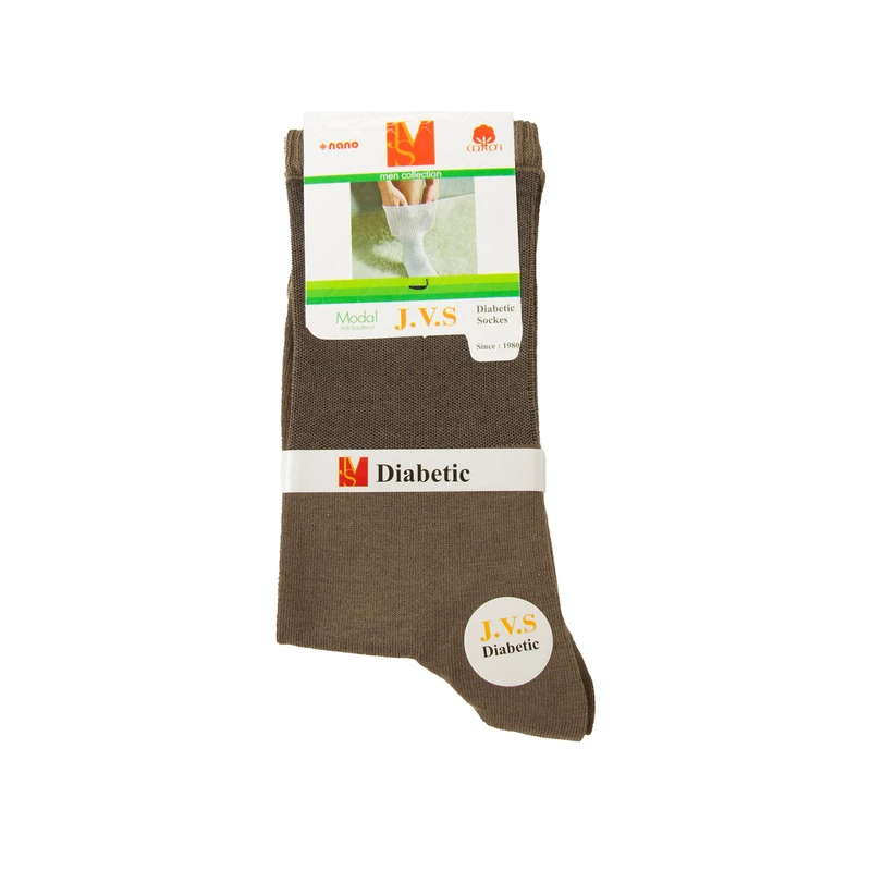 جوراب ساق بلند مردانه مدل دیابتی مودال آنتی باکتریال