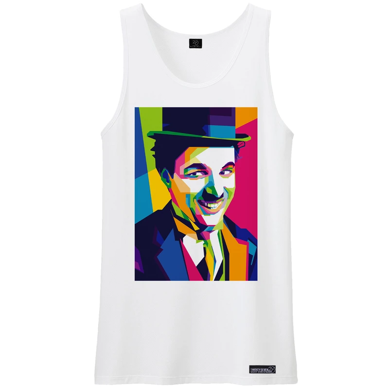 تاپ مردانه 27 مدل Charlie Chaplin Painting کد MH960