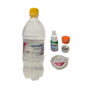 چسب ساخت ژل بازی دانشمند کوچک مدل C1000 به همراه بوراکس و رنگ کد YO-2 بسته 5 عددی