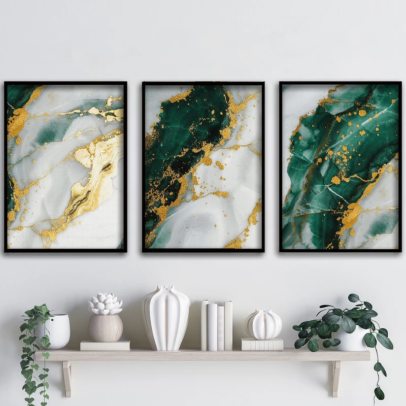 تابلو آتریسا طرح آبستره مدل ATA179 مجموعه 3 عددی 