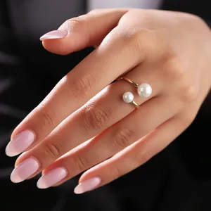 انگشتر طلا 18 عیار زنانه مایا ماهک مدل مروارید نشان SR0555