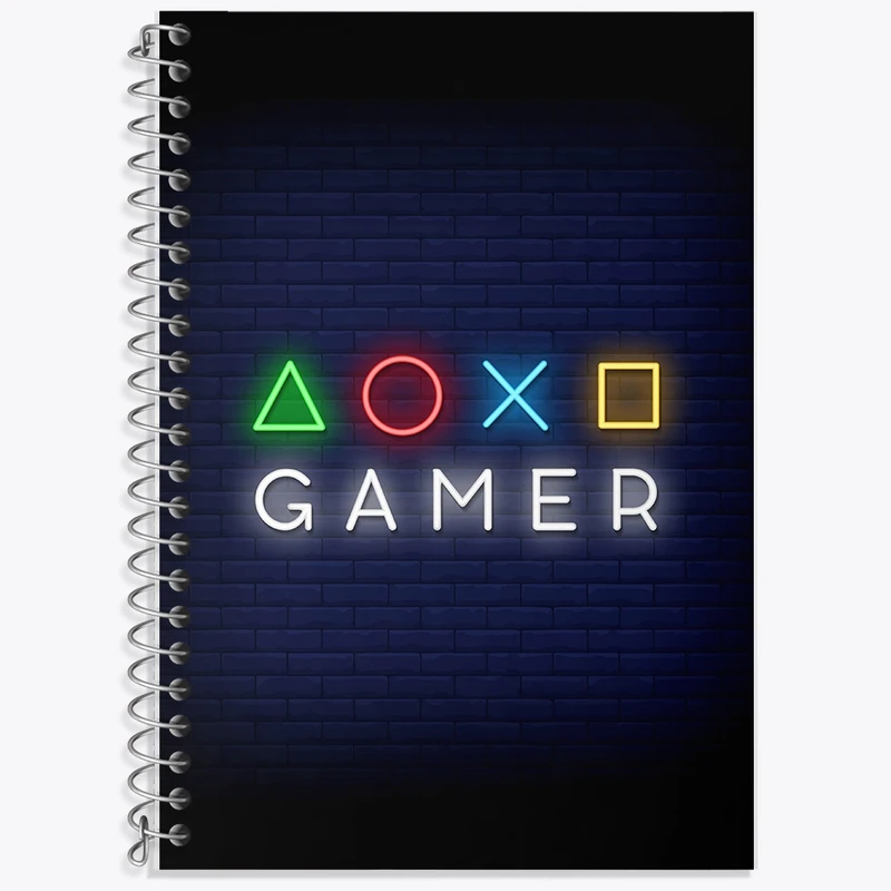 دفتر زبان 50 برگ خندالو مدل سه خط طرح گیمر کد F2349