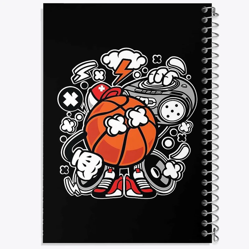 دفتر ژورنال نویسی 50 برگ خندالو مدل نقطه ای طرح بسکتبال کد 4991