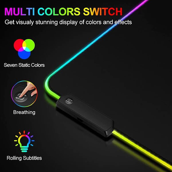 ماوس پد مخصوص بازی  مدل GMS-X6 RGB سایز 40*90 سانتی‌متر