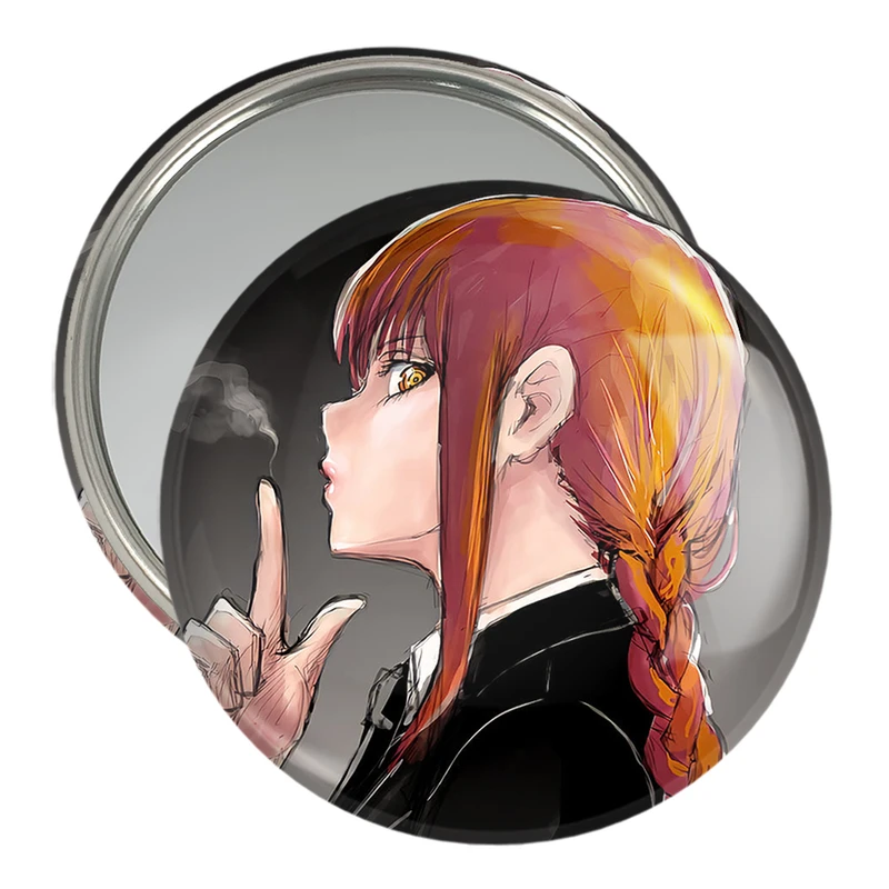 آینه جیبی خندالو مدل ماکیما انیمه مرد اره ای Chainsaw Man  کد 17988