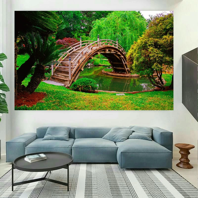 پوستر دیواری طرح طبیعت مدل درختان و گل کد AR1362