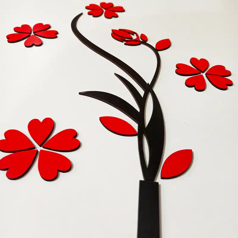 استیکر مدل گل و گلدان کد 2021