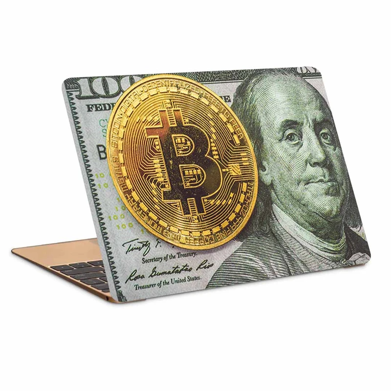 استیکر لپ تاپ طرح bitcoinکد p-1134مناسب برای لپ تاپ 15.6 اینچ
