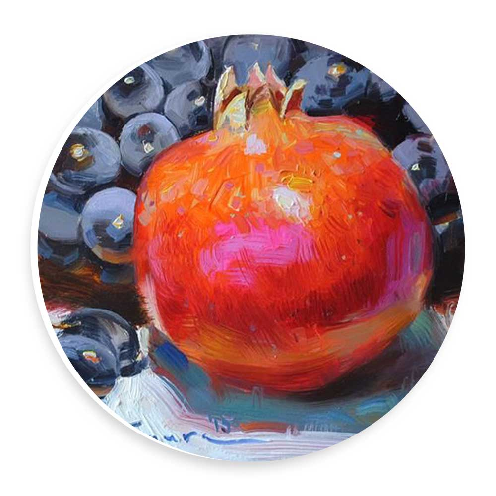  دیوارکوب طرح نقاشی انار و انگور مدل wtb686