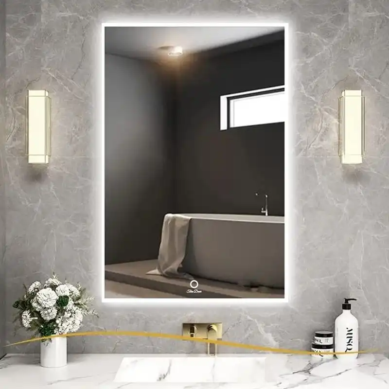 آینه سرویس بهداشتی تارا دکور طرح مستطیل ساده مدل لمسی کد t160